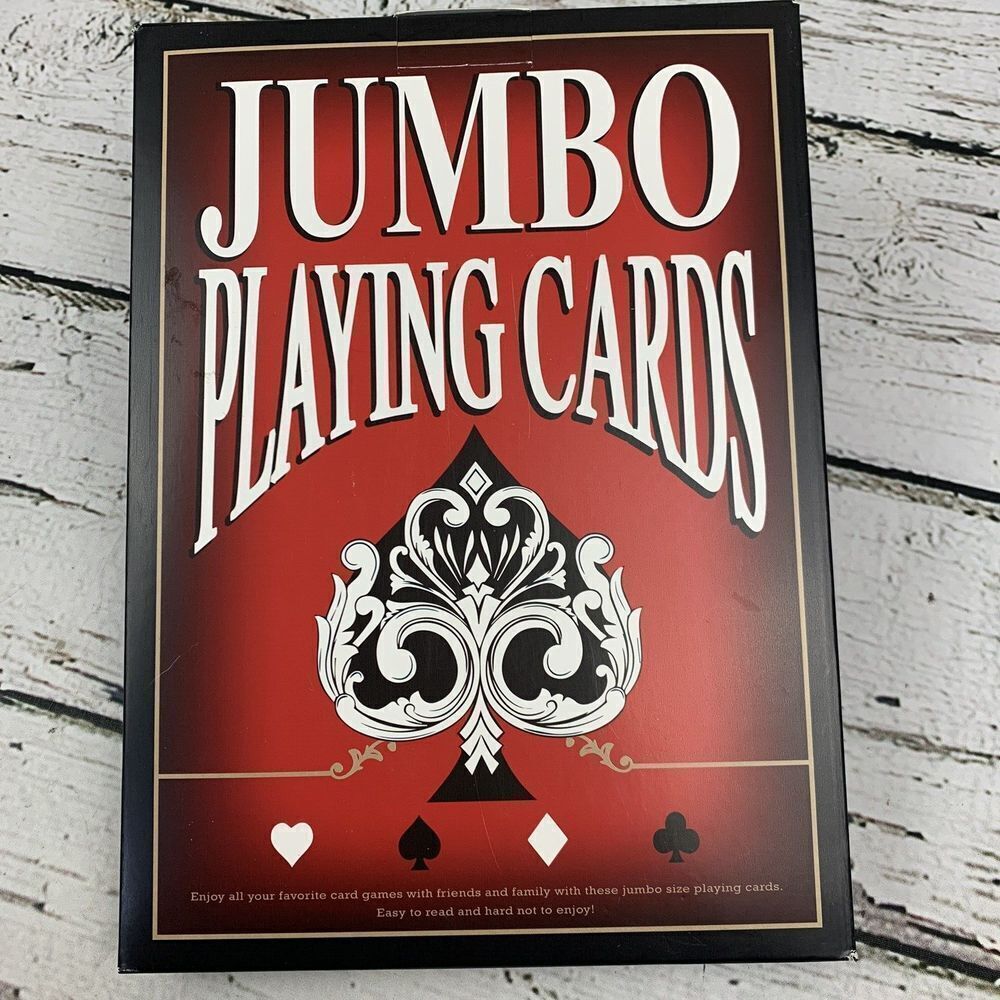 Jumbo Playing Cards Oversized Deck for‎ Family Game Night and Parties